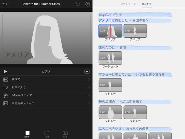 絵コンテの制作