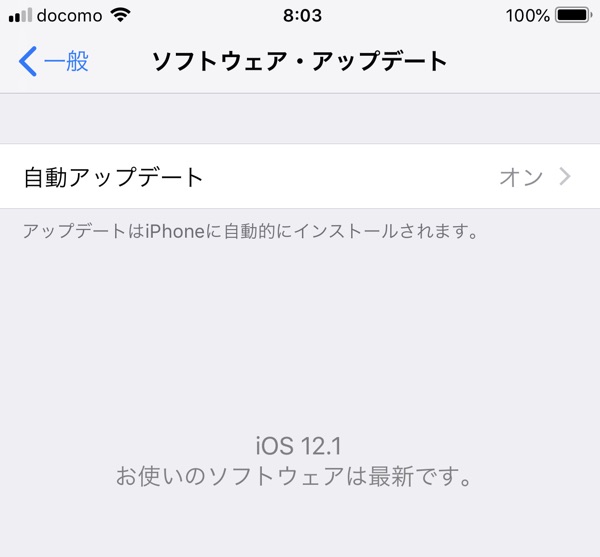 iOSの自動アップデート機能をオンにする